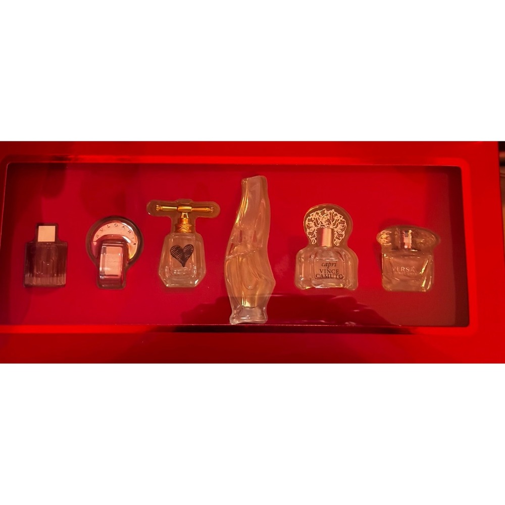 Macys Womens Fragrance Sampler Set Versace Bvlgari Juicy Mini Perfume 6pc
